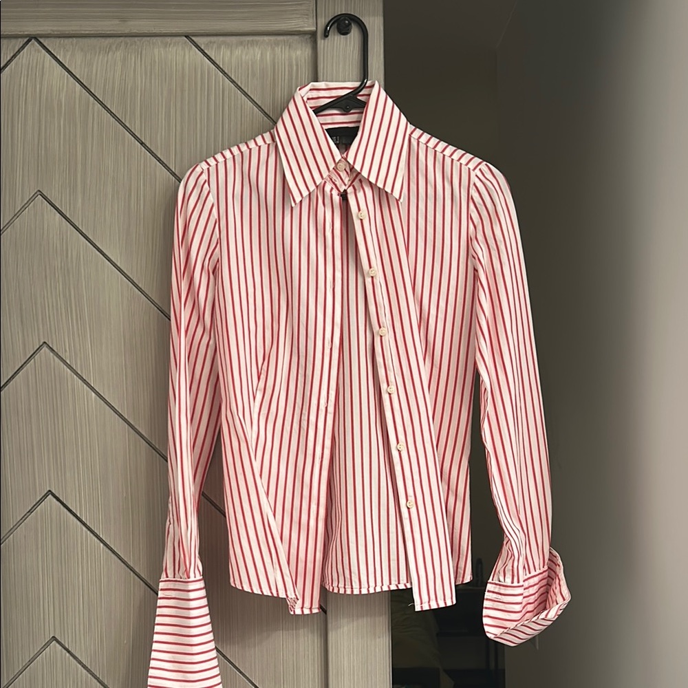 Zara - Striped Red and White Women's Top